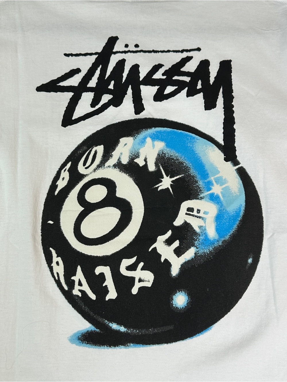 Stüssy 8 Ball Graphic Tee White Large NWT Short Sleeve Shirt - Picture 4 of 6